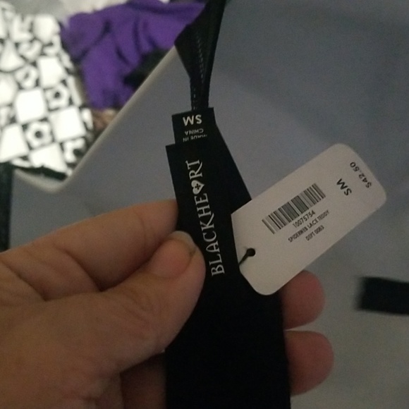 New Blackheart Spiderweb Lace Lingerie Sz S - Picture 7 of 8